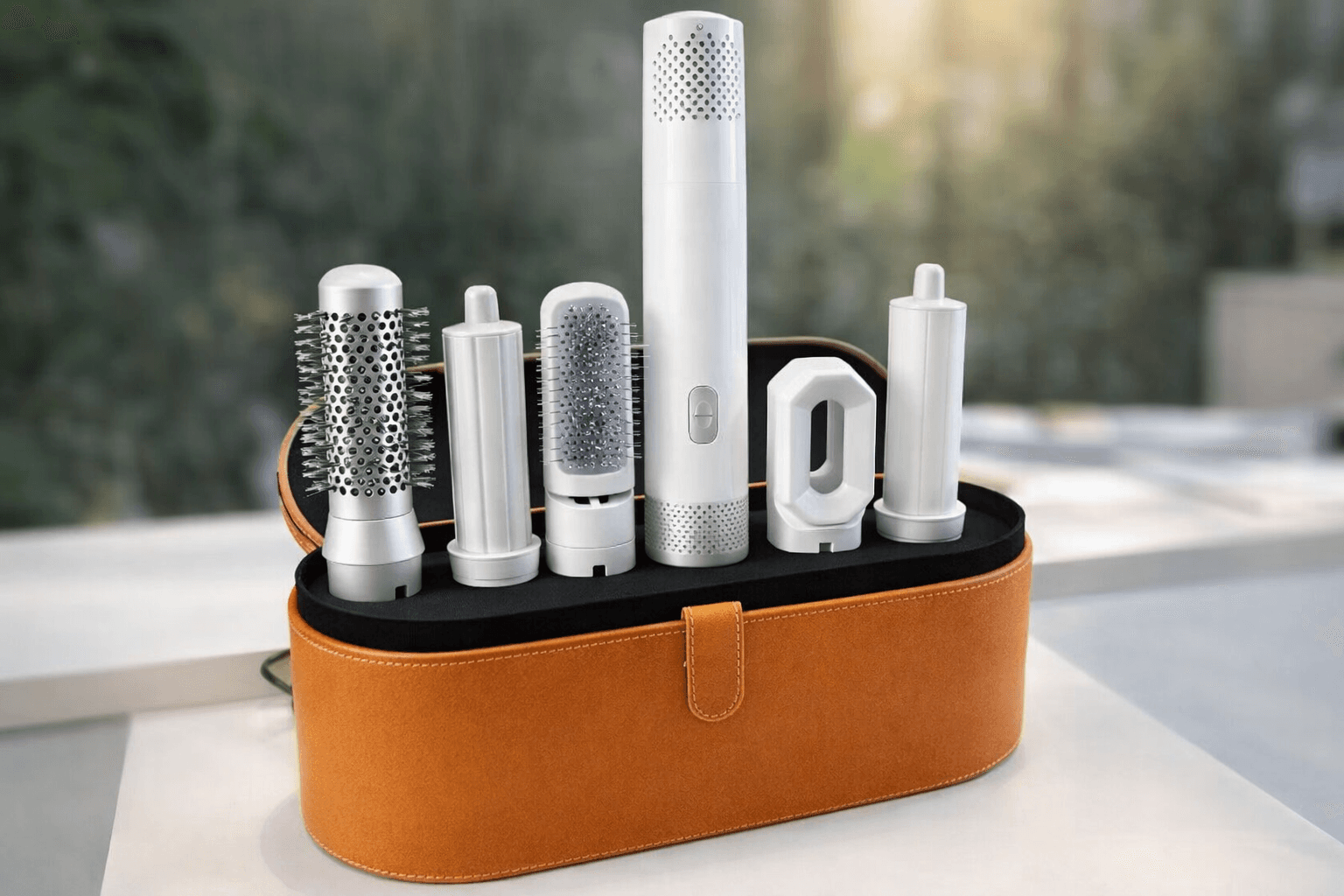 Стайлер Hot Air Styler 5в1 для укладки волос, 1000 Вт, 5 насадок, с кейсом Белый