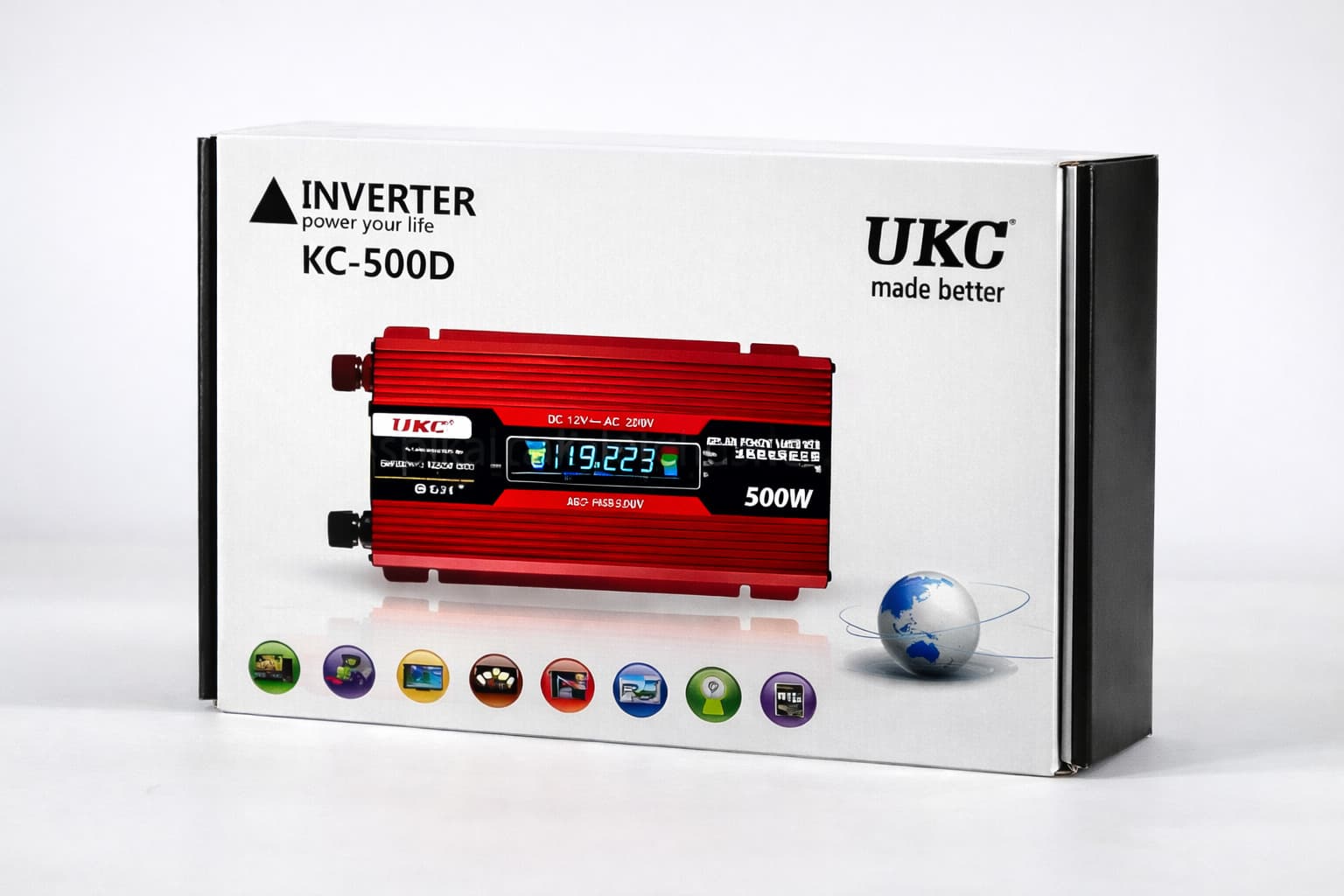 Перетворювач AC/DC KC-500D 500W+lcd, Інвертор у машину