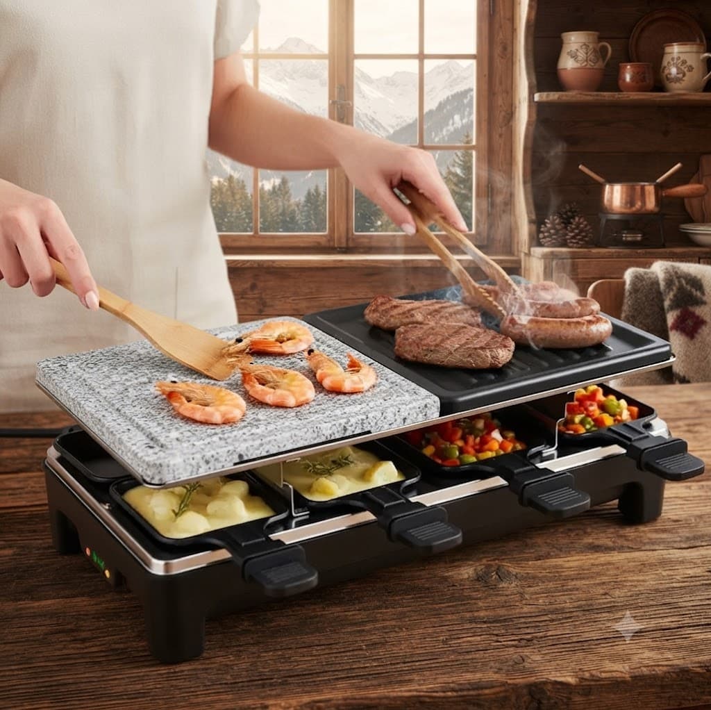 Приготування на грилі Cheese Grill Machine R.5425 RAF / Електрогриль відкритий з антипригарним покриттям Електричний гриль 1500 Вт