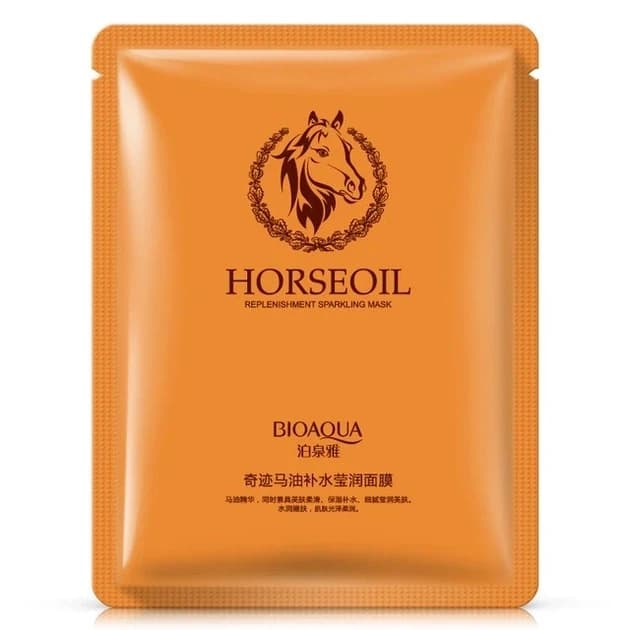 Зволожувальна маска для обличчя Bioaqua Horse Oil Replenishment Sparkling Mask 30 г