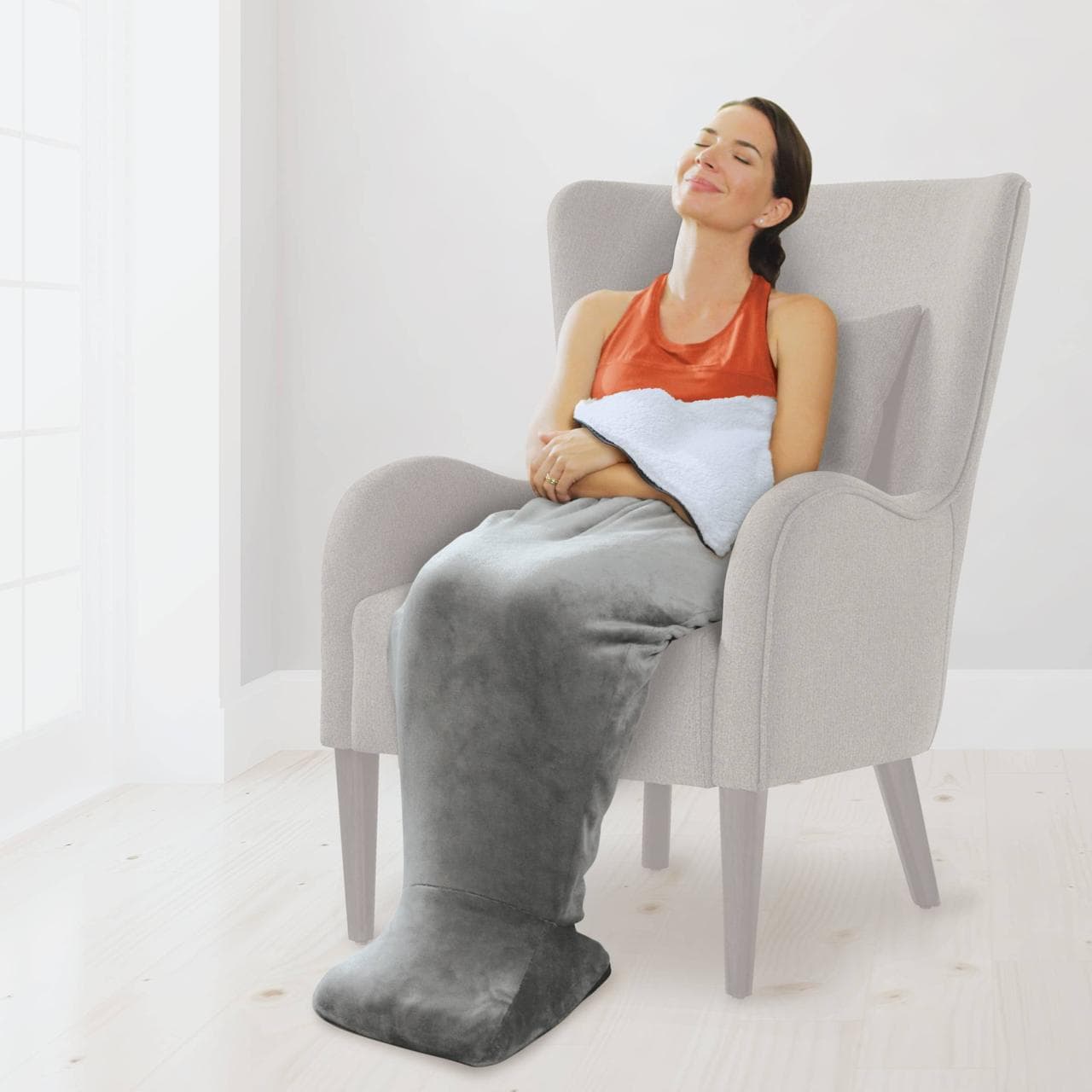 Sharper Image Calming Cozy Massaging Heated Blanket LY-19