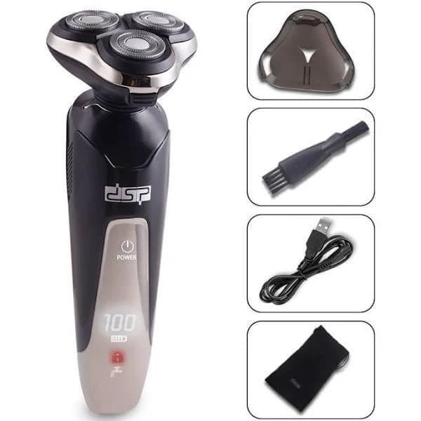 Electric Shaver with Floating Blades DSP 60017 for Wet Shaving of Face and Beard