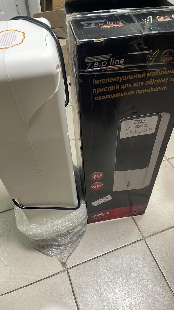 РОЗПРОДАЖ! Напольний кондиціонер для охолодження+обігріву 3500Вт Zepline ZP-00228 (Пошкоджено корпус 3398)