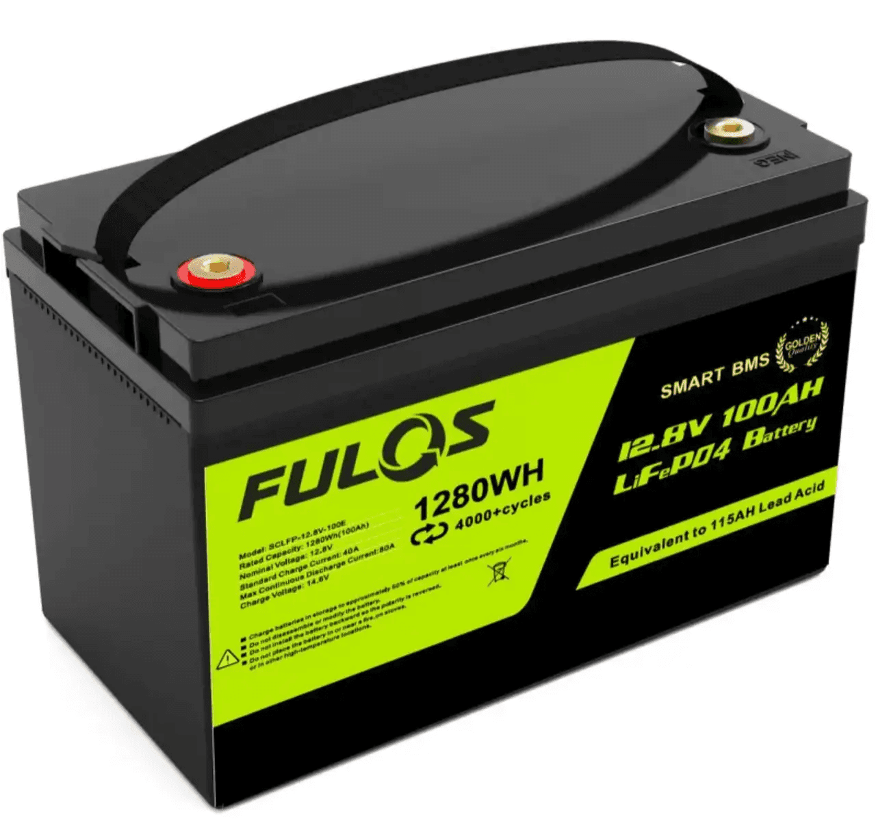 Аккумулятор BATTERY liFePo FULOS 12V 100Ah для дома, квартиры, ИБП и солнечных электростанций