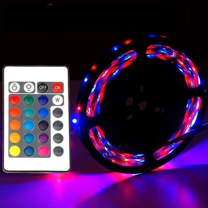 Комплект Светодиодная лента многоцветная 3528 RGB комплект 5м c пультом