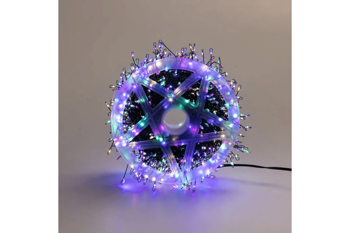 Гирлянда Роса на катушке фейерверк - мишура от USB, 50м, 1500LED + пульт Мультик