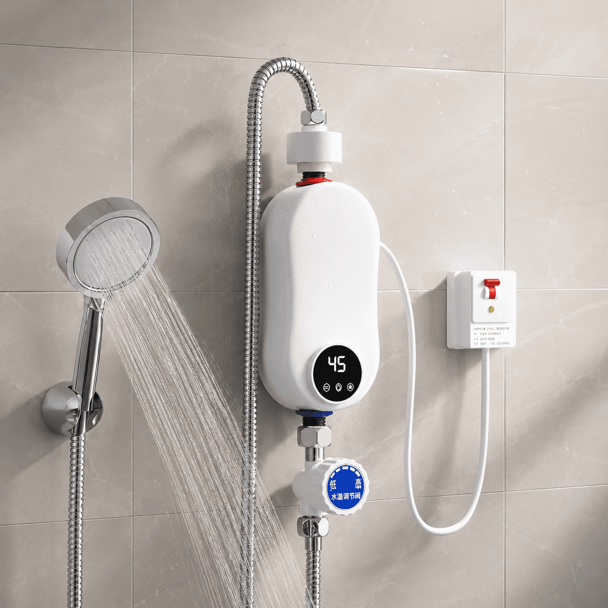 Проточний водонагрівач с душем Electric water heater RYK-007/212