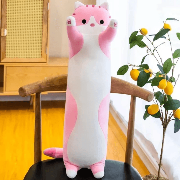 Мягкая Игрушка Кот Длинний 90см Подушка Обнимашка розовый