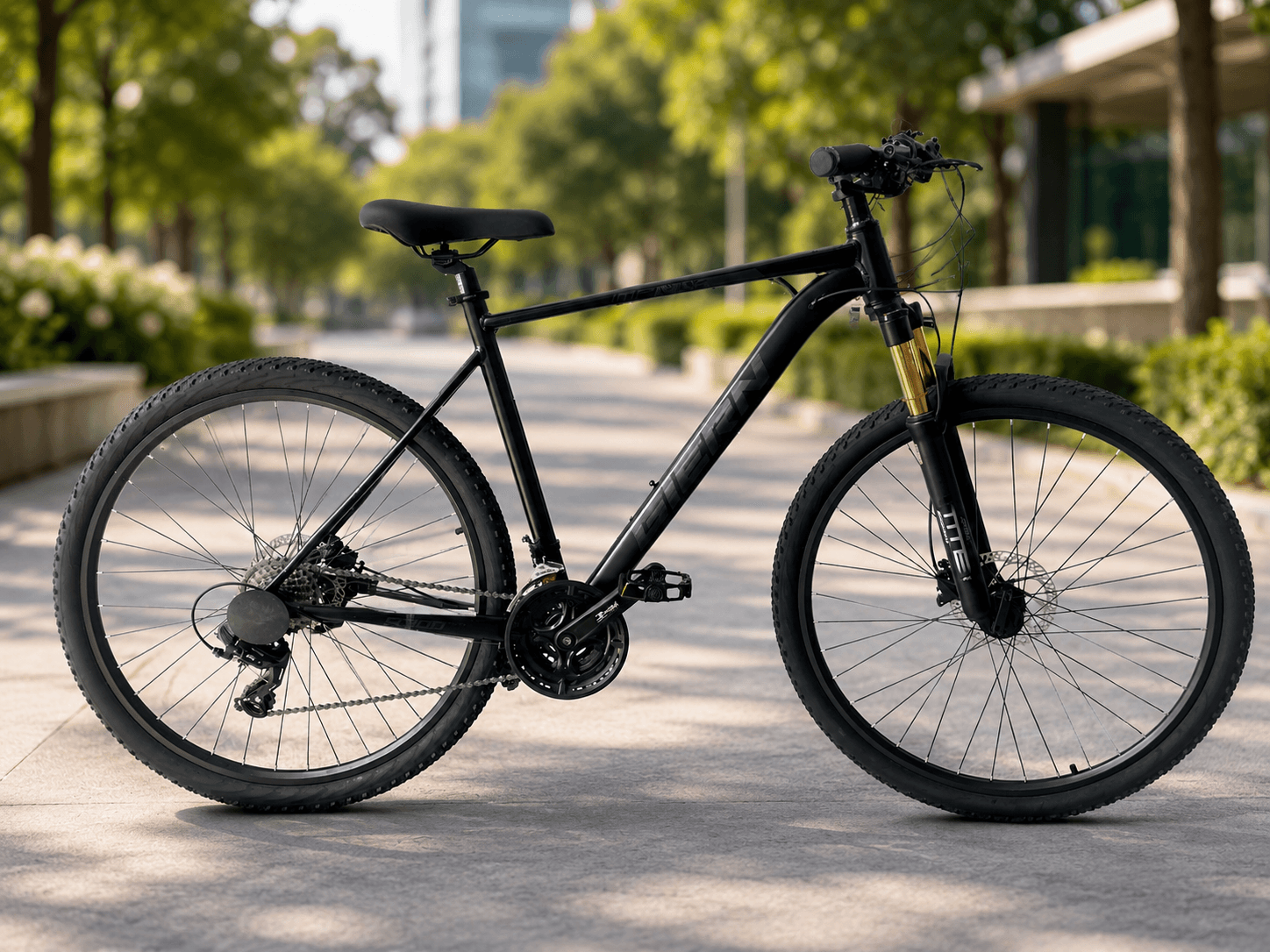 Горный велосипед 29" с алюминиевой рамой 21" и гидравлическими тормозами Shimano Черный