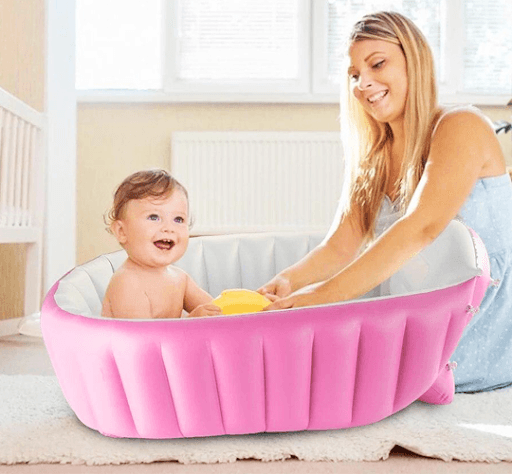 Детская Надувная ванночка с насосом Intime Baby Bath Tub Розовый