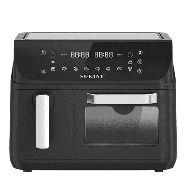 Аерофритюрниця Sokany SK-10060 з 2 чашами, сенсорне керування