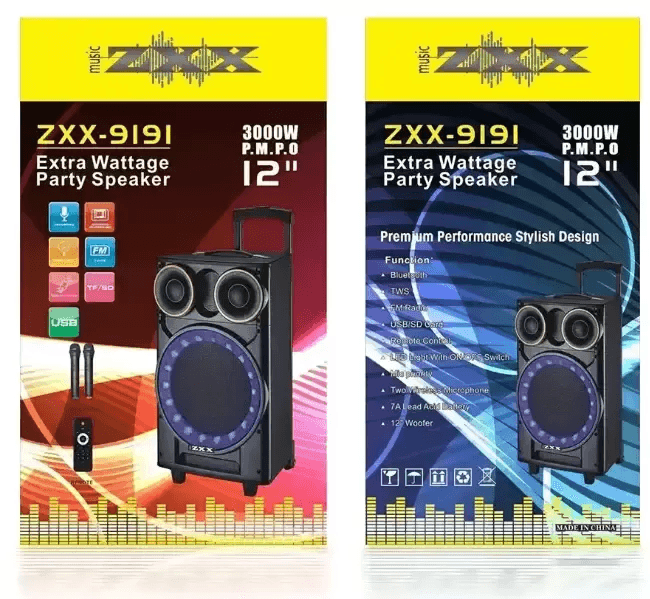 Bluetooth Колонка ZXX-9191, аккумуляторная, акустическая система