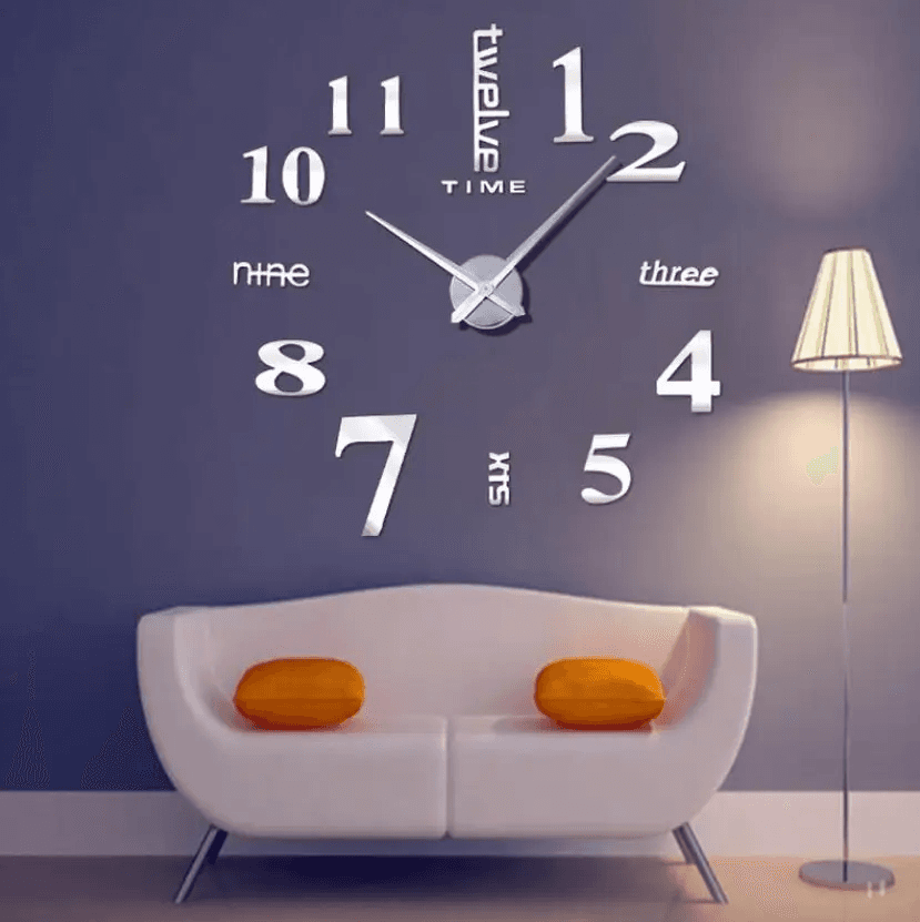 Большие настенные часы Horloge 3D DIY кварц 27/37/47 55 см. Светятся ночью