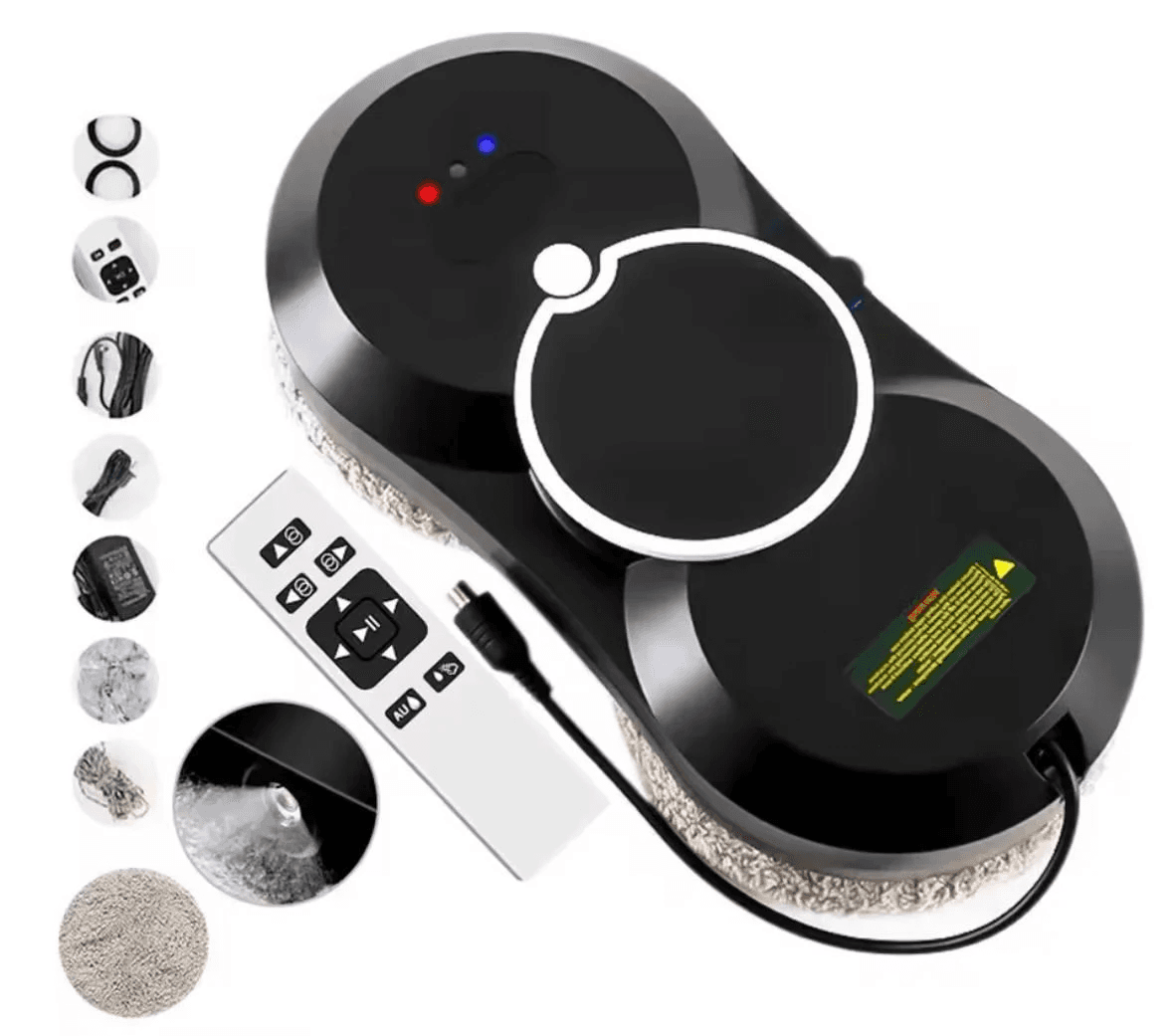 Робот для мойки окон NEW Glass Cleaning Robot с пультом дистанционного управления черный
