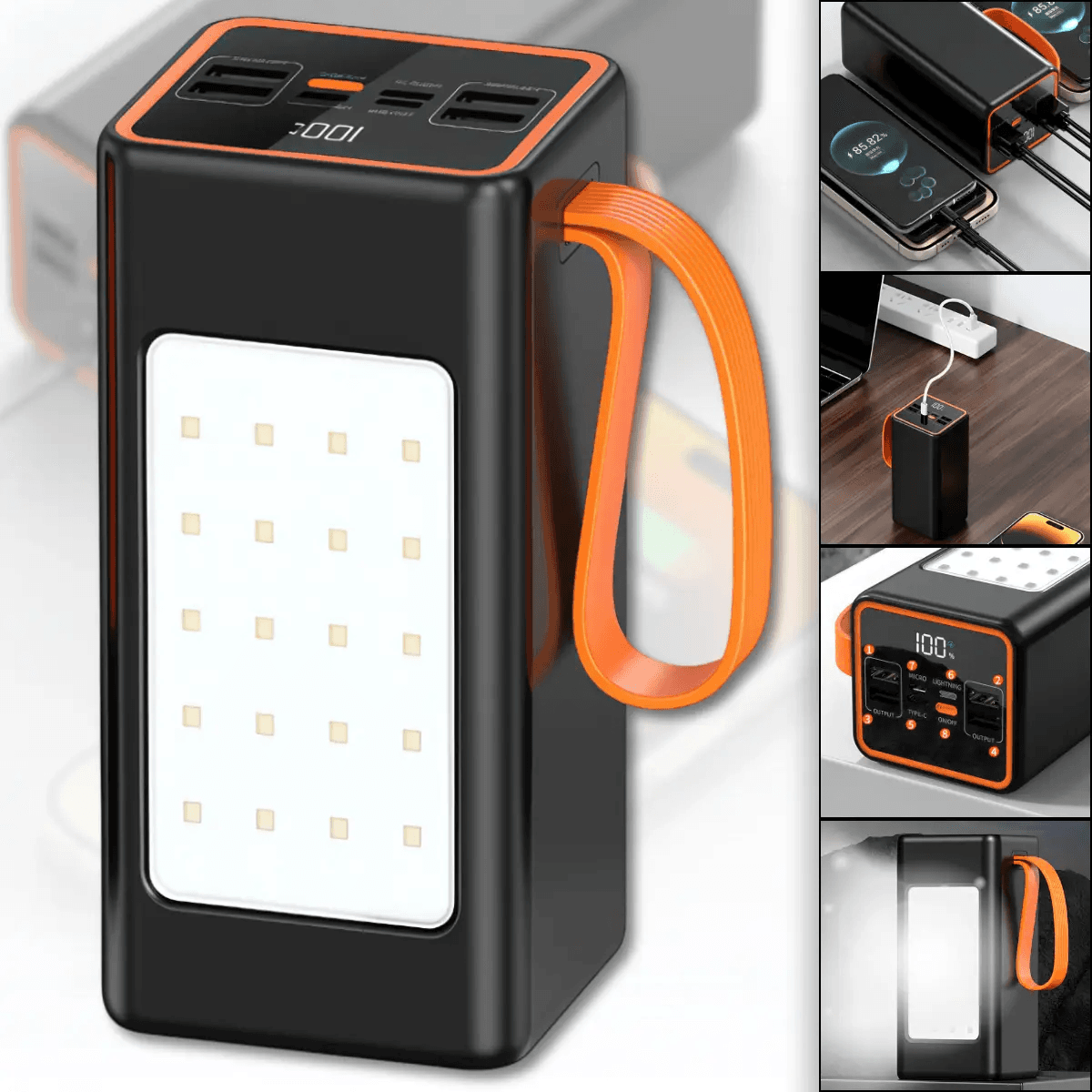 Повербанк 100000 mAh с LED-фонариком и быстрой зарядкой Hoco JA88A 22.5W