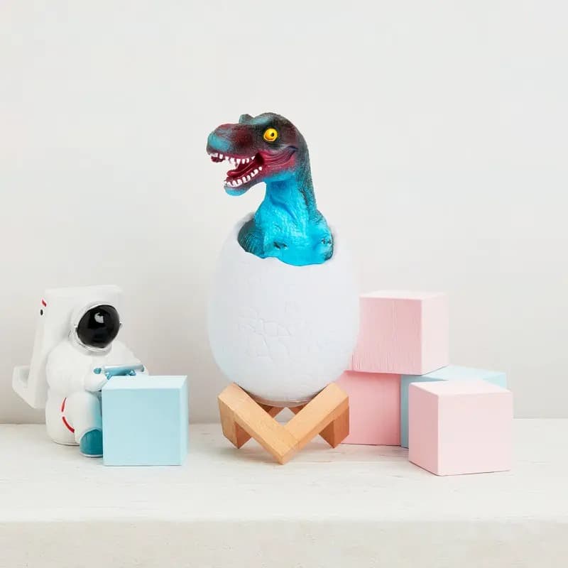 Детский светильник SUNROZ 3D Dinosaur Lamp лампа-ночник "Динозаврик в яйце" с пультом ДУ