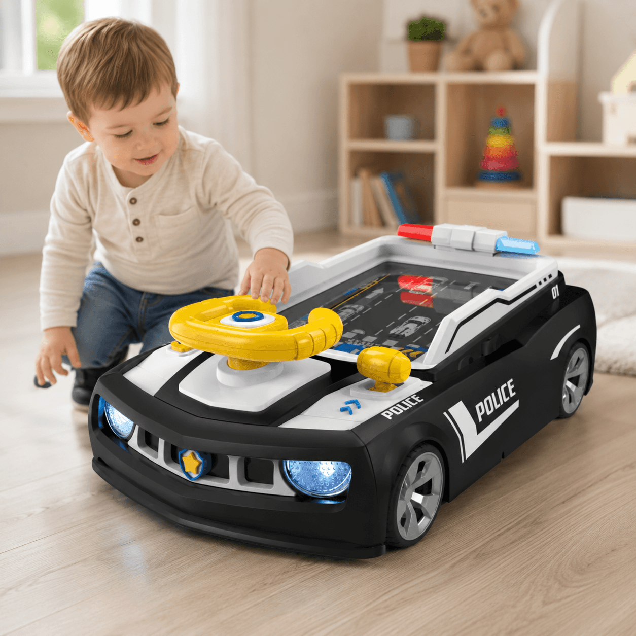 Детский симулятор вождения / Игровой гоночный симулятор Adventure Racing Car Черный