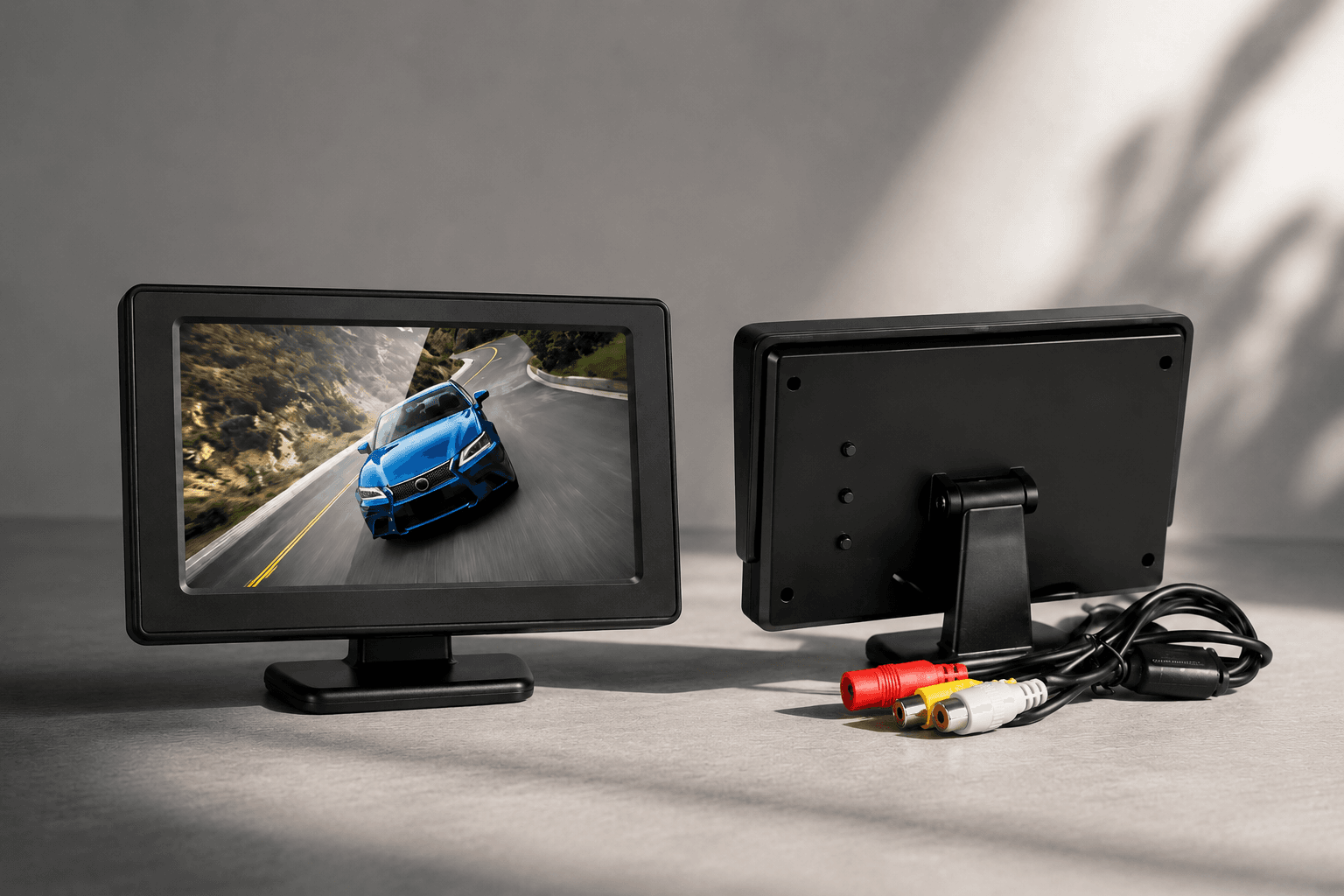 Дисплей LCD 4.3 дюйма для двух камер / Монитор для камеры заднего вида / Автомобильный монитор для камеры