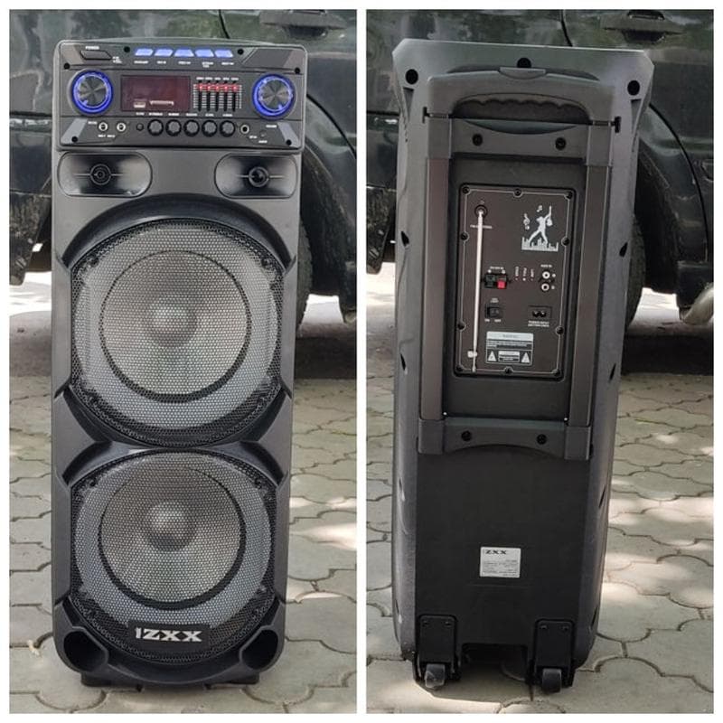 Колонка с аккумулятором ZXX-9292 / 2x10"/ 2x125W/ 2 радиомикрофона/ TMG ORIGINAL