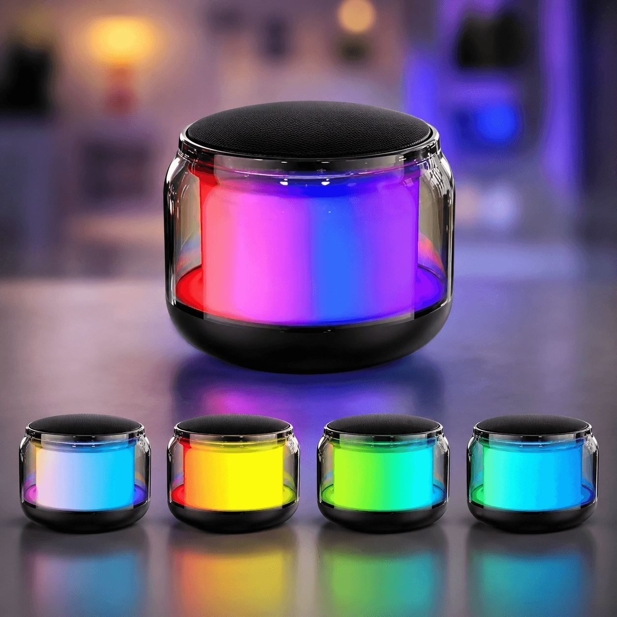 Мини-колонка Bluetooth/Акустика со звуком 360° и подсветкой