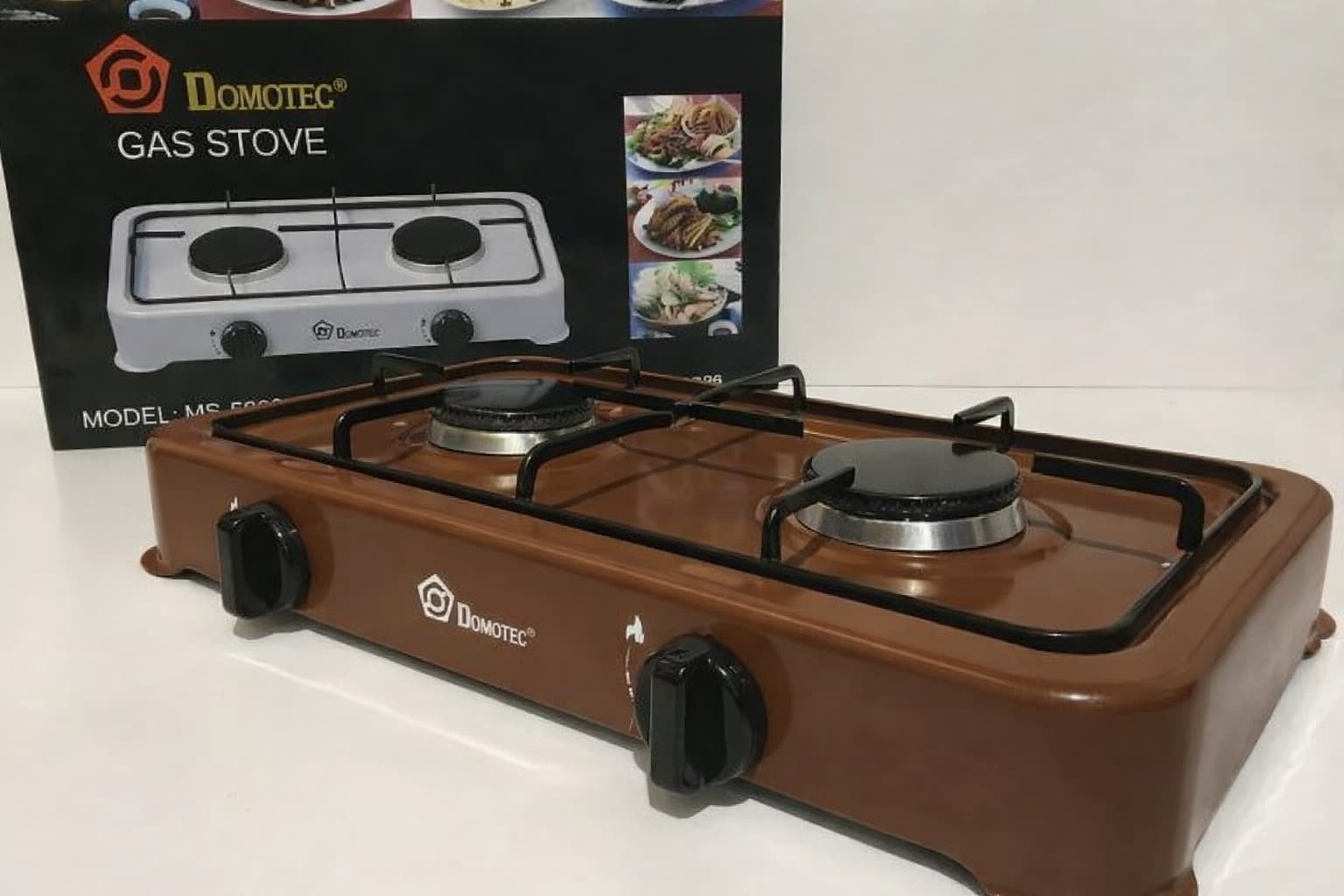 Настольная газовая плита Domotec MS-6602/4063 на 2 конфорки