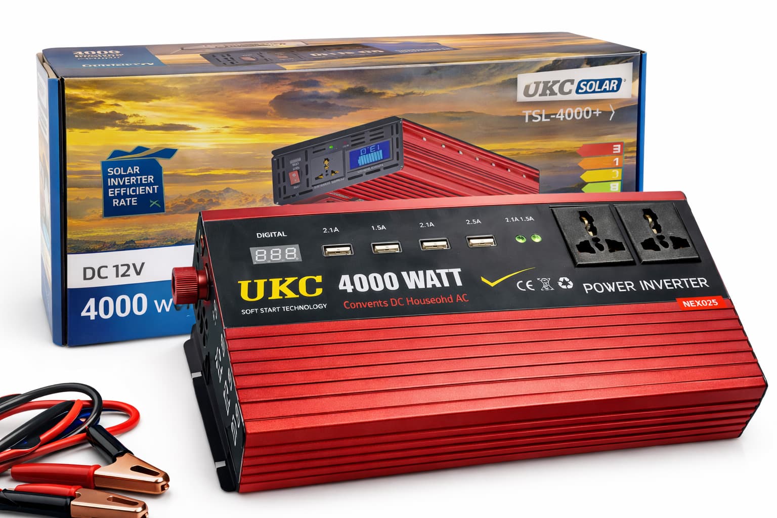 Преобразователь напряжения Power Inverter 4000W c 12V на 220