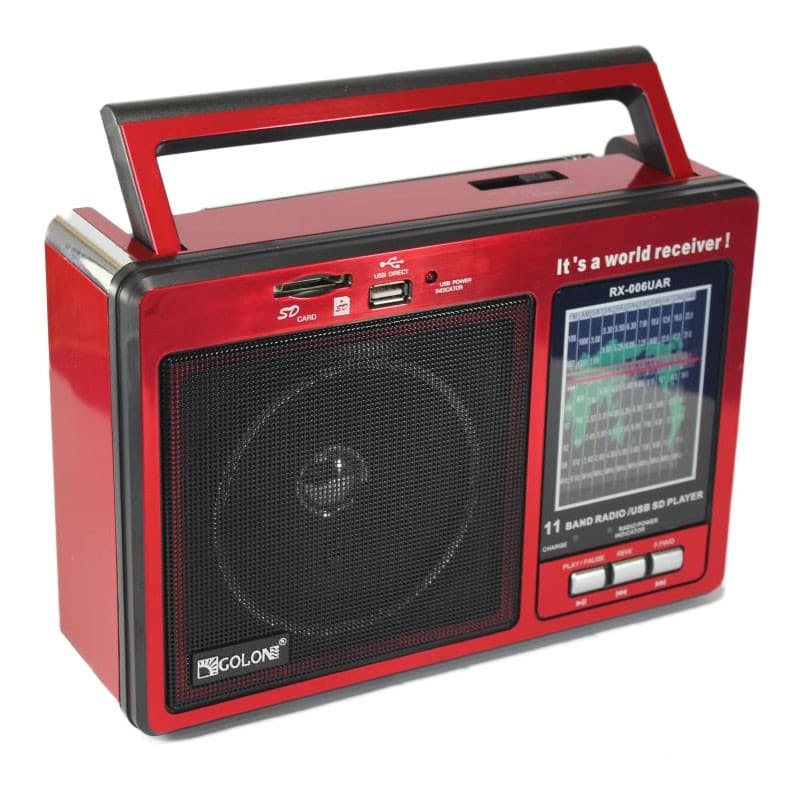 Радиоприёмник портативный аккумуляторный Golon RX-006 UAR FM радио с USB выходом