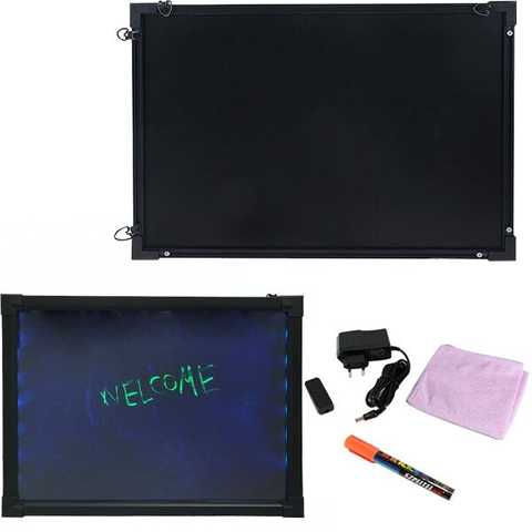 Борд, що світиться, LED дошка FLUORECENT BOARD 40*60 c фломастером і серветкою