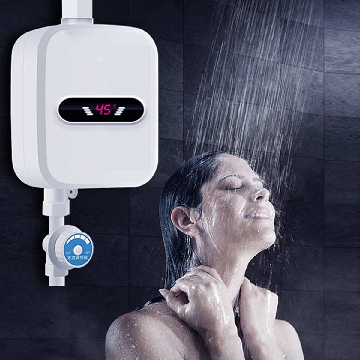 Термостатический водонагреватель RX-021 с душем и LCD экраном 3500W 60°C