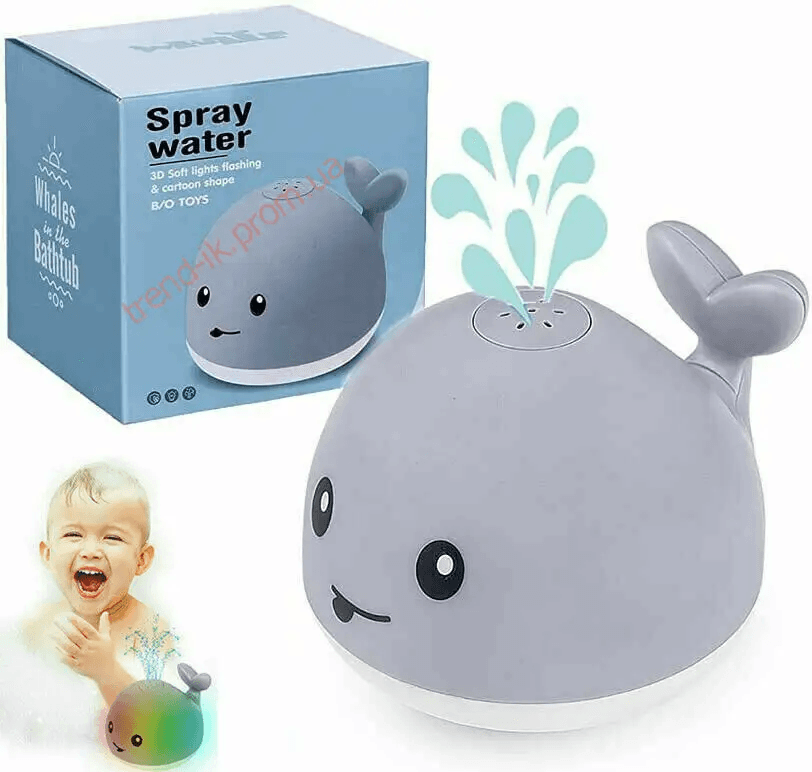 Игрушки для ванной для детей "Кит фонтан" Mini Whale Fountain плавающие игрушки для купания малышей