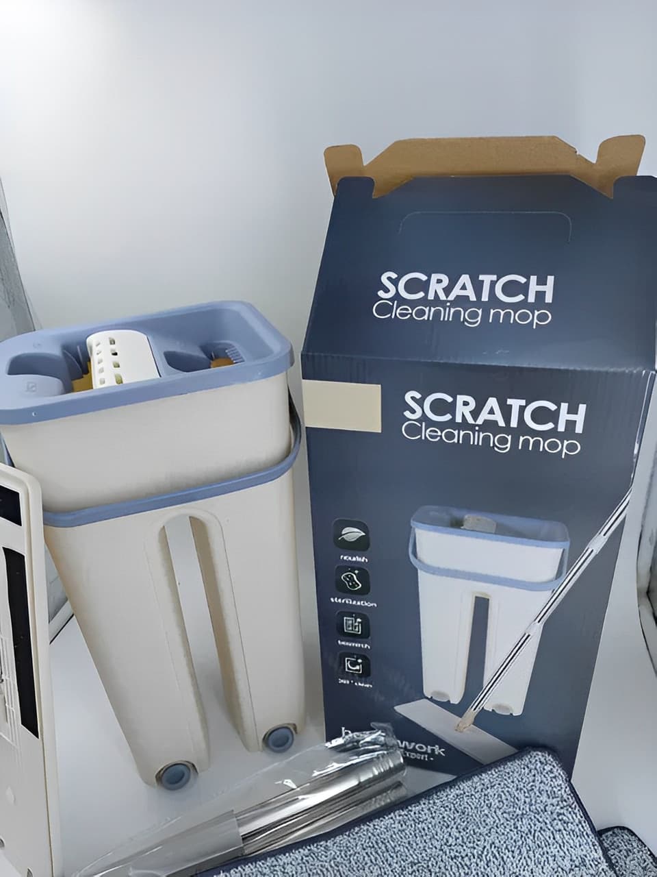 Mop with Bucket and Wringer | Spin Mop with Wringer and Bucket YT-200