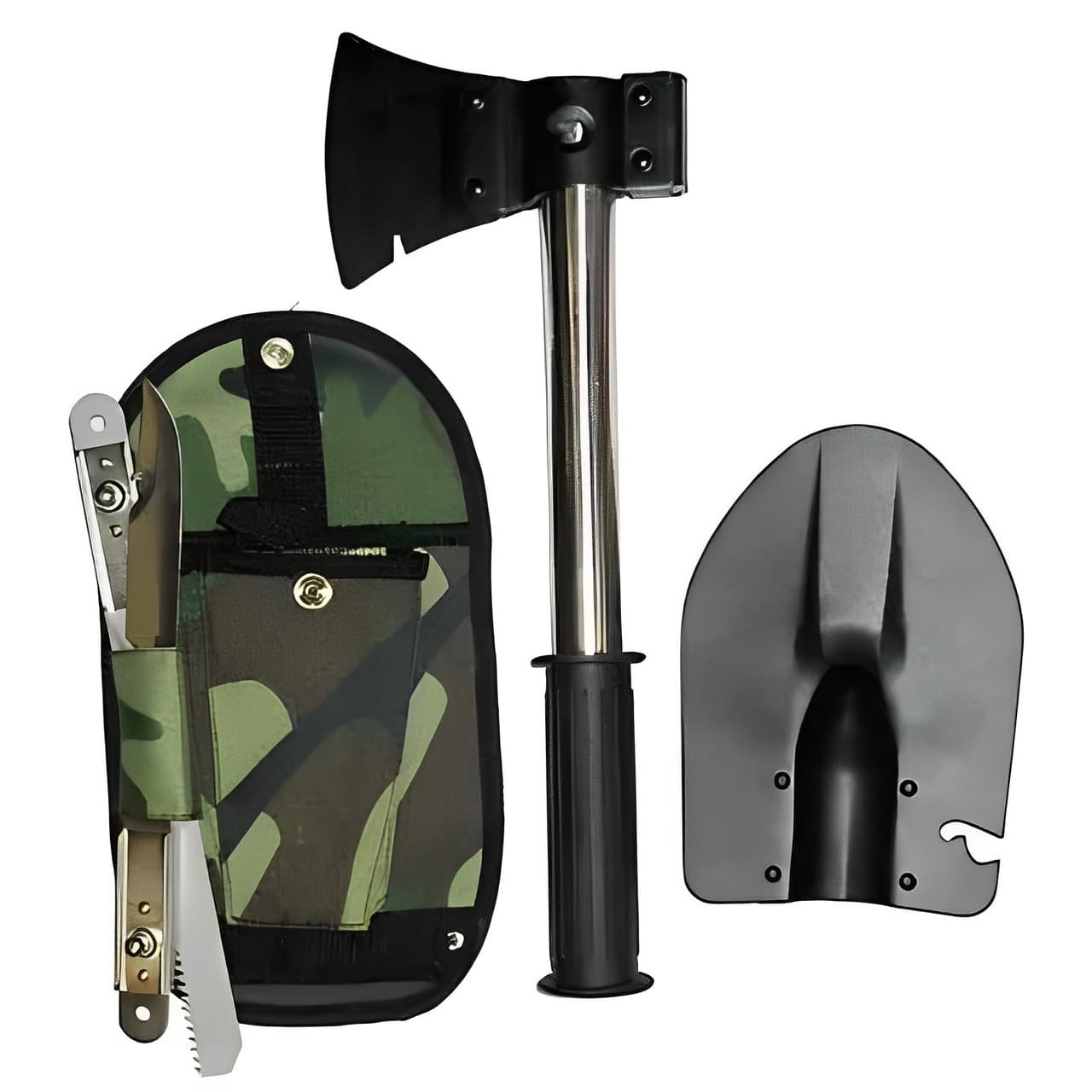 Camping Tourist Set 4 in 1: Shovel, Saw, Bayonet, Axe. Steel!, GN