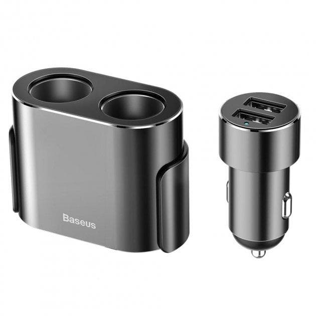 Baseus High Efficiency One to Two Cigarette Lighter Car Charger Black (CRDYQ-01)