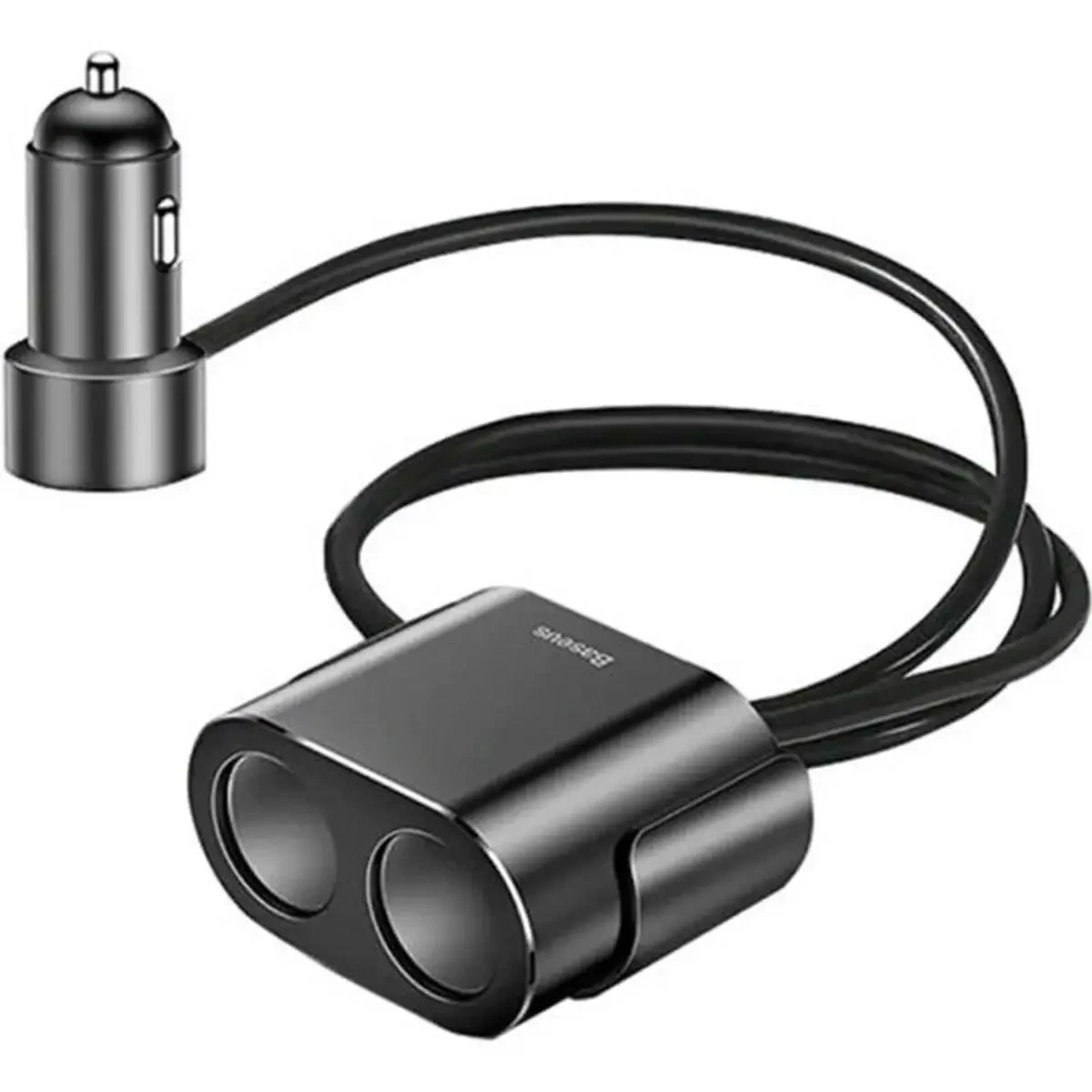 Baseus High Efficiency One to Two Cigarette Lighter Car Charger Black (CRDYQ-01)