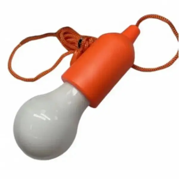 Ліхтар-лампочка BAILONG BL-15418 • Підвісний LED-ліхтар BAILONG BL-15418 на шнурку та 3 батарейках AAA для дому й кемпінгу