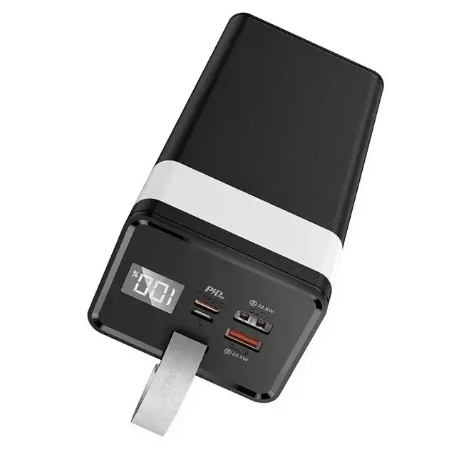 Power Bank Awei J86A 100000mAh чорний • Повербанк Awei J86A 100000mAh 22.5W зі швидким заряджанням PD/QC і LED-дисплеєм
