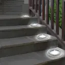 Фото 4 — Комплект садовых светильников на солнечной батарее Solar Disk Lights, 4 шт ∙ Уличные фонари с датчиком света