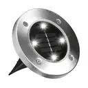 Фото 3 — Комплект садовых светильников на солнечной батарее Solar Disk Lights, 4 шт ∙ Уличные фонари с датчиком света