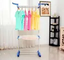 Фото 5 — Сушарка складна для білизни GARMENT RACK Вертикальна пересувна стійка-сушарка для сушіння речей та білизни, на коліщатках