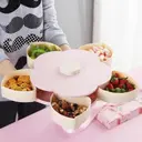 Photo 4 — Менажница для закусок с подставкой для телефона · Вращающаяся тарелка – конфетница · Органайзер – цветок для фруктов и сладкого