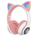 Фото 2 — Дитячі бездротові навушники Bluetooth з LED котячими вушками котика Cat 28
