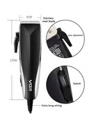 Фото 5 — Професійна машинка для стрижки волосся від мережі VGR V-033 USB Pro, 9 Вт з насадками 3-12 мм і ножицями в комплекті