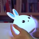 Photo 2 — Детский светильник – ночник Зайчик LED Rabbit Soft Touch силиконовый со встроенным аккумулятором ∙ 7 режимов свечения
