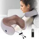 Фото 4 — Массажная подушка для шеи с памятью U-Shaped Upgrade Vibration Pillow от батареек