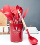Фото 6 — Набір кухонного приладдя Kitchen Set, 12 предметів ∙ Силіконові аксесуари для кухні з підставкою