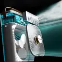 Фото 5 — Настольный вентилятор с функцией увлажнителя Air Cooler Fan · Мини вентилятор - кондиционер с отделением для льда