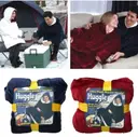 Photo 4 — Двухсторонняя толстовка-плед Huggle Hoodie Blanket с капюшоном ∙ Синяя