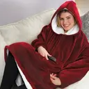 Photo 2 — Двухсторонняя толстовка-плед Huggle Hoodie Blanket с капюшоном ∙ Синяя