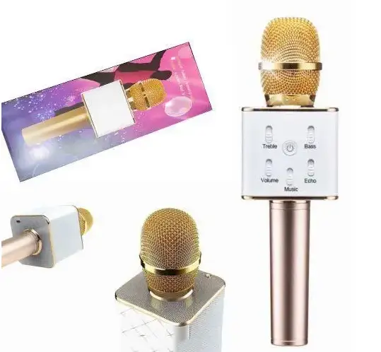 Wireless Bluetooth karaoke microphone Q7, with case