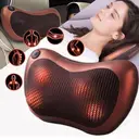 Фото 2 — Роликова масажна подушка Massage Pillow Масажер для спини та шиї та інфрачервоним прогріванням